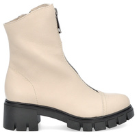 Wygodne botki ze skóry - SIMEN 3264A BEŻOWE