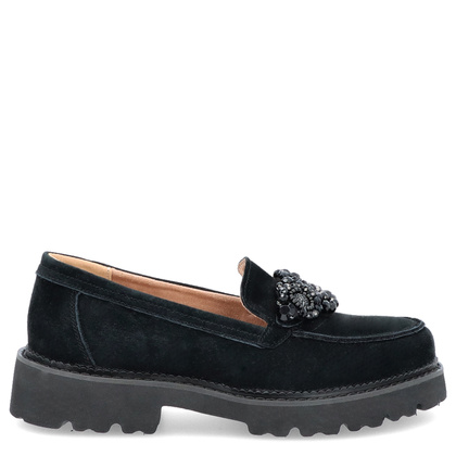 Eleganckie mokasyny z ozdobą - FILIPPO DP6167/24 BK