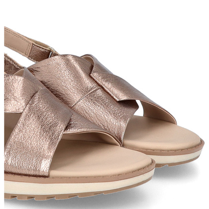 Komfortowe sandały na rzep - CAPRICE 9-28703-42 ZŁOTE