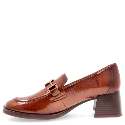 Lakierowane półbuty na obcasie - HISPANITAS HI243590 BRĄZOWE