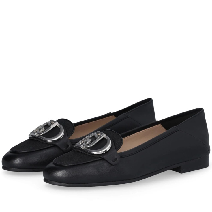 Eleganckie półbuty premium - LIU JO EMEL 03 MONOGRAM CZARNE