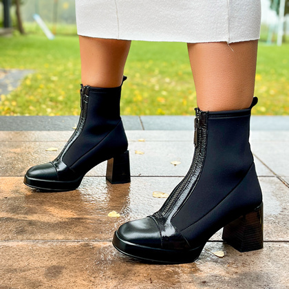 Botki na platformie - HISPANITAS HI243658 CZARNE