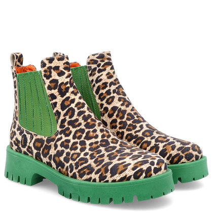 Kolorowe sztyblety - TYMOTEO A1001 PANTERA ZIELONY