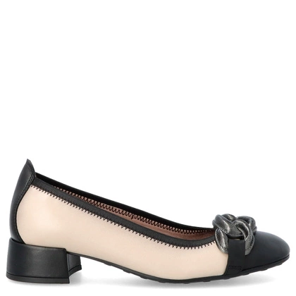 Hiszpańskie czółenka z klamrą - HISPANITAS CHI254349 BEŻOWO CZARNE