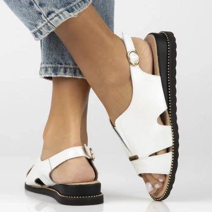 Lekkie sandały ze skóry - FILIPPO DS4470/25 BIAŁE