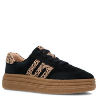 Modne sneakersy ze skóry - FILIPPO DP7114/25 CZARNE