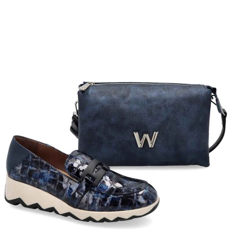 ZESTAW BUTY I TOREBKA - WONDERS C-7612 WB-52007 GRANATOWY