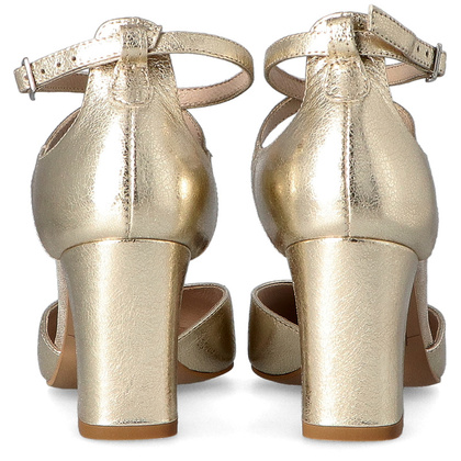 Czółenka z zapięciem - KOTYL 7101 ZŁOTY LICO