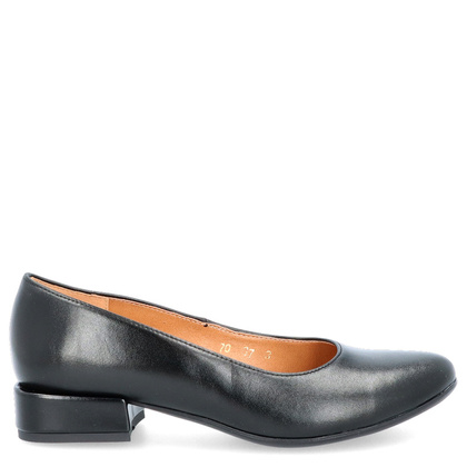 Niskie czółenka z powiększoną tęgością H - TYMOTEO P1019 CZARNE