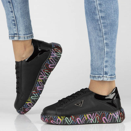 Lekkie sneakersy damskie - FILIPPO DP4480/23 CZARNE