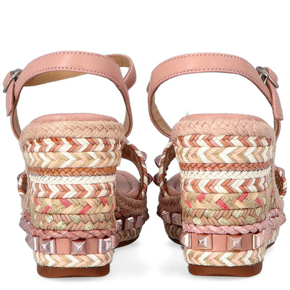 Sandałki na koturnie - ALMA EN PENA V22230 RÓŻOWE