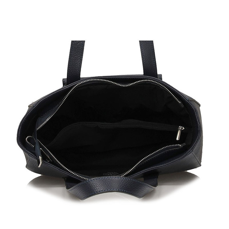 Torebka damska ze skóry - TOSCANIO C243 GRANATOWA