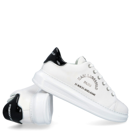 Sneakersy męskie - KARL LAGERFELD KAPRI MENS KL52539 BIAŁE