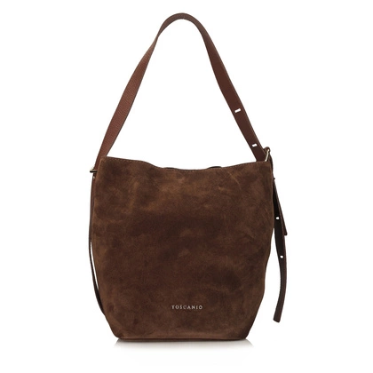 Torebka skórzana - TOSCANIO G100 BRĄZOWA