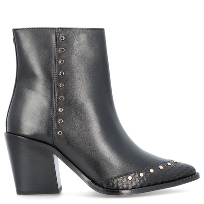 Skórzane kowbojki na słupku - GIOSEPPO 73577 CZARNE