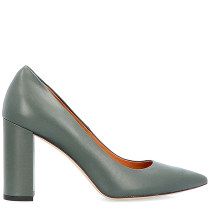 Czółenka na designerskim slupku - BRAVO MODA 0130 KHAKI