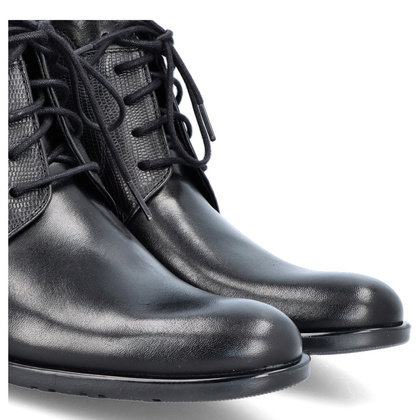 Eleganckie buty męskie zimowe - TAPI D-2372 CZARNE