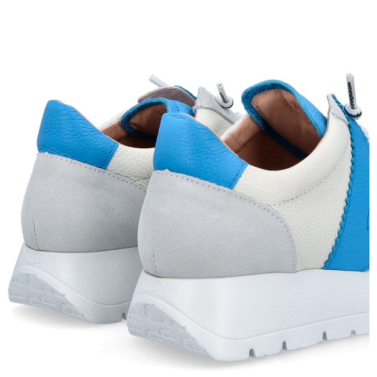 Hiszpańskie sneakersy premium - WONDERS A-2476 SZARO-NIEBIESKIE