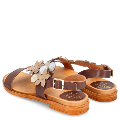 Eleganckie sandały - LAURA MESSI 2762 BRĄZ