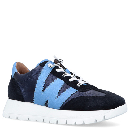 Hiszpańskie sneakersy premium - WONDERS A-2476 GRANATOWE