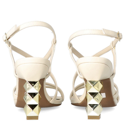 Sandały na ozdobnym słupku - MENBUR 23757 ECRU