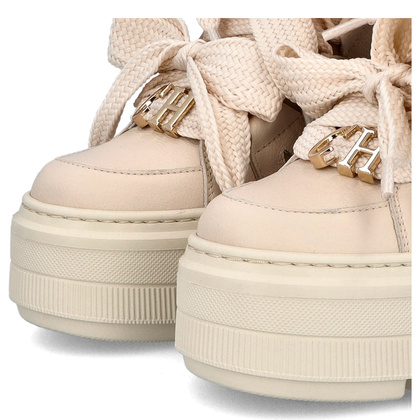 Wysokie sneakersy sznurowane - CHEBELLO 4561 BEŻOWE