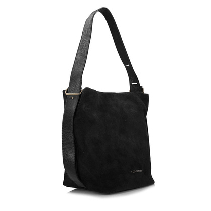 Torebka skórzana - TOSCANIO G100 CZARNY