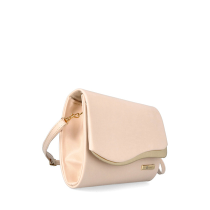 Prostokątna kopertówka wizytowa - TYMOTEO 132 JASNY BEŻ