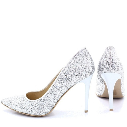 Brokatowe szpilki - TYMOTEO LARI SREBRNE