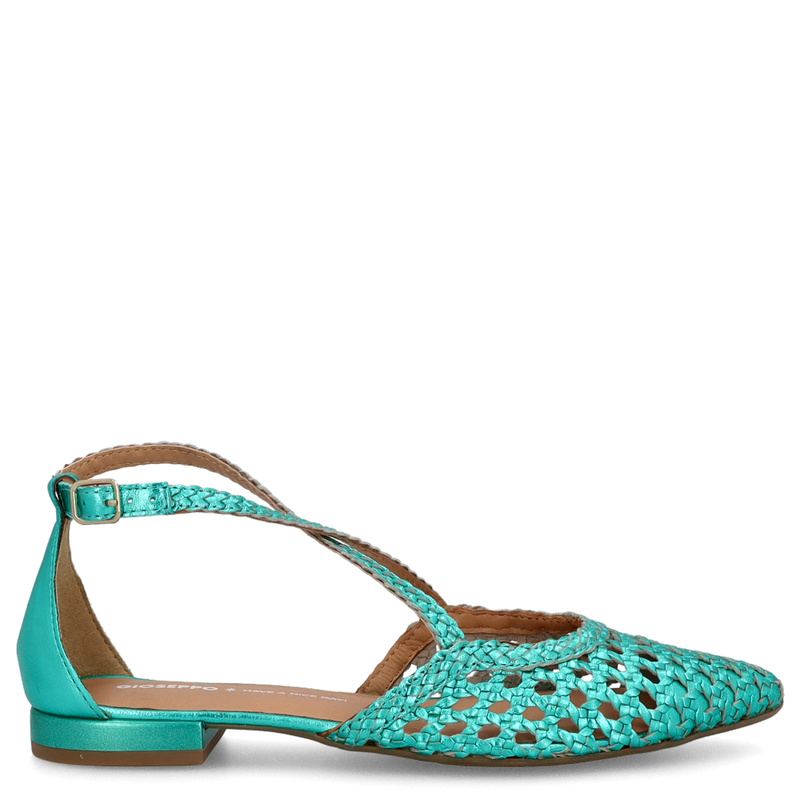 Ażurowe baleriny z paseczkami - GIOSEPPO 71180 MORSKIE