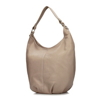 Torebka worek ze skóry - TOSCANIO F118 BEŻOWA