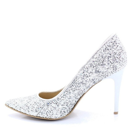 Brokatowe szpilki - TYMOTEO LARI SREBRNE