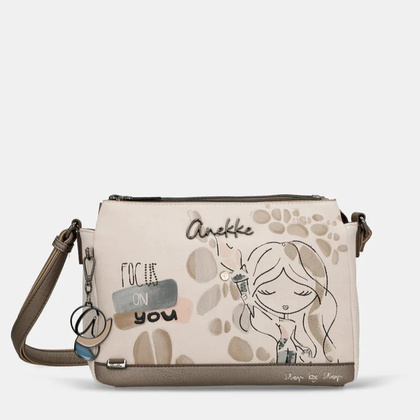 Torebka damska trzykomorowa - ANEKKE MUSE OLYMPIA 42743-184