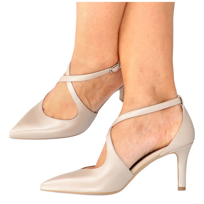 Eleganckie szpilki ślubne - KOTYL 3703 PERŁOWE