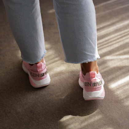 Sneakersy z siateczki premium - PLEIN SPORT SAES USC0751 RÓŻOWE