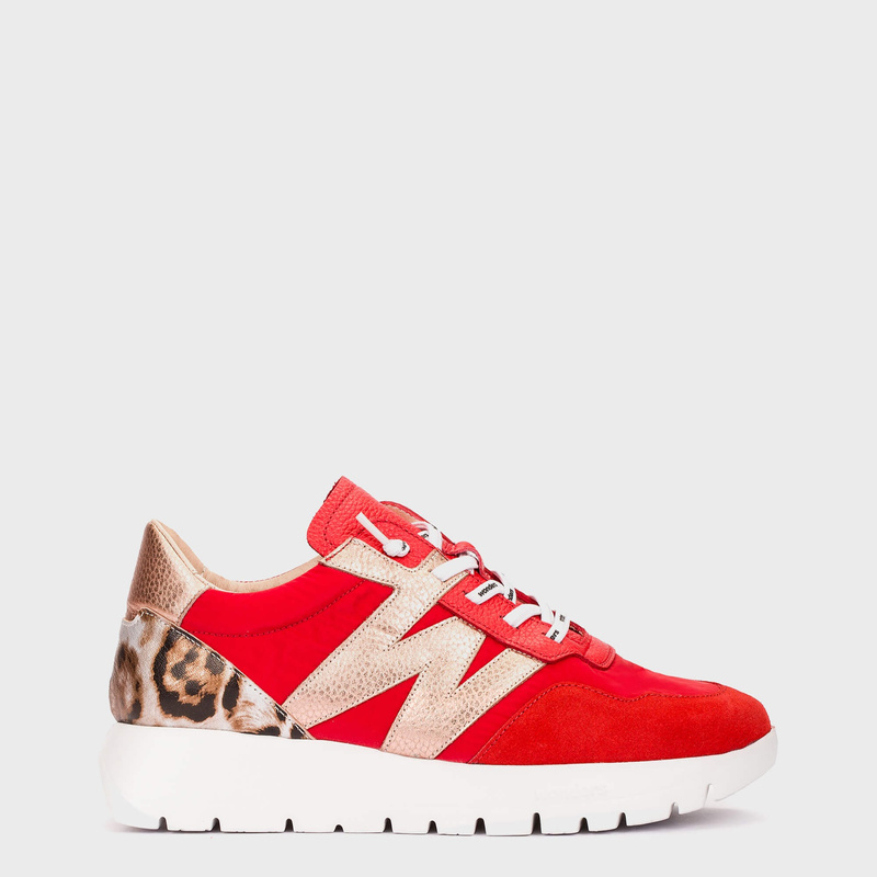 Hiszpańskie sneakersy premium - WONDERS A-24100 CZERWONE