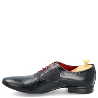 Buty wizytowe ze skóry - LAVAGGIO 1003 CZARNY