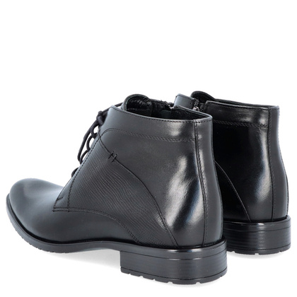 Eleganckie buty męskie zimowe - TAPI D-2372 CZARNE