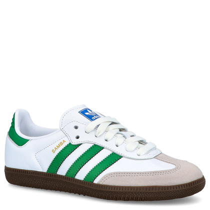 Sneakersy niskie - ADIDAS SAMBA OG BIAŁO-ZIELONE