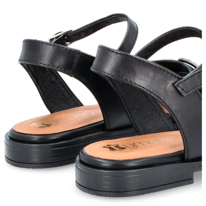 Płaskie sandały ze skóry - TYMOTEO G1060 CZARNE