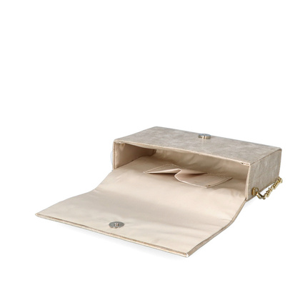 Wizytowa torebka z ozdobą - TYMOTEO 120 PRZECIERANY ZŁOTY