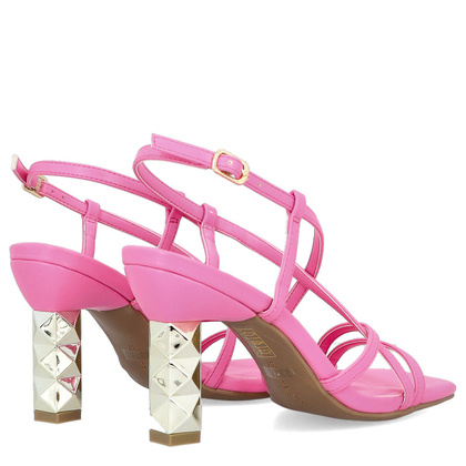 Sandały na ozdobnym słupku - MENBUR 23757 RÓŻOWE