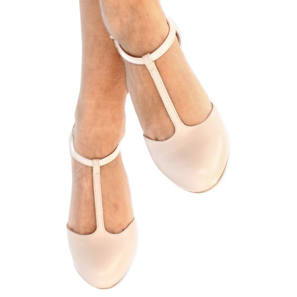 Buty damskie idealne do tańca - KOTYL 7063 BEŻOWE