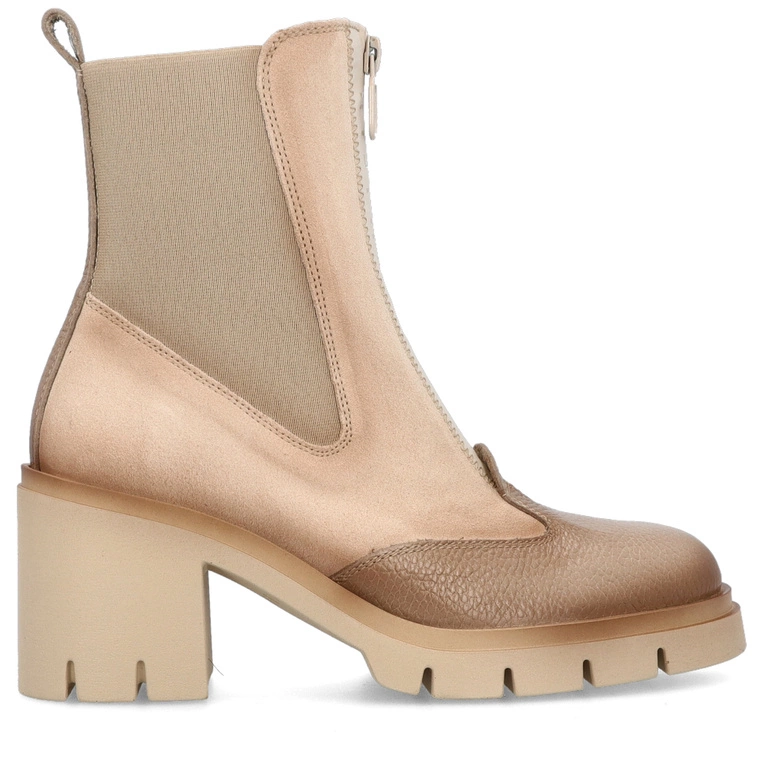 Botki na platformie  - HISPANITAS HI254280 BEŻOWE