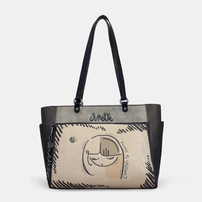 Duża torebka shopper - ANEKKE MADEMOISELLE NATURE KOKO 41862-216