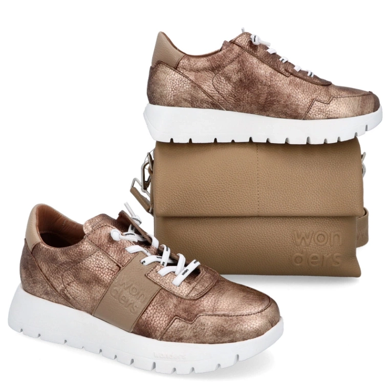 ZESTAW BUTY + TOREBKA - WONDERS A-2492 WB-54020 BEŻOWY