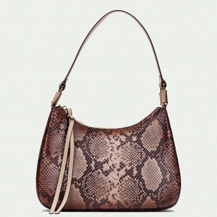 Hiszpańska torebka damska - HISPANITAS BI254149 BRĄZ WĄŻ