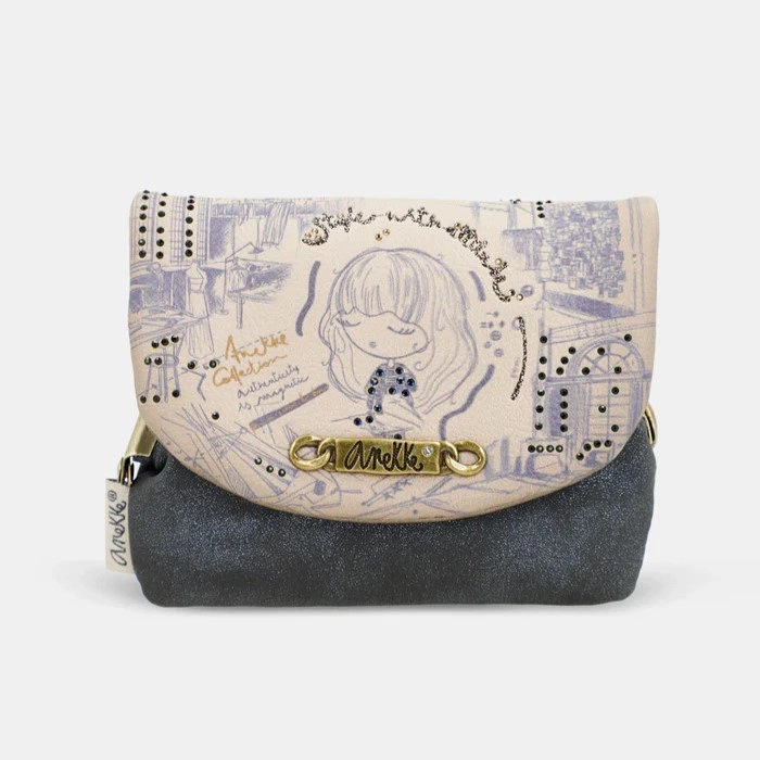 Mały damski portfel z klapką - ANEKKE MADEMOISELLE STUDIO 41849-016