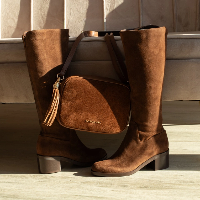 ZESTAW BUTY + TOREBKA - KOTYL 1389 TOSCANIO G88 CZEKOLADOWY