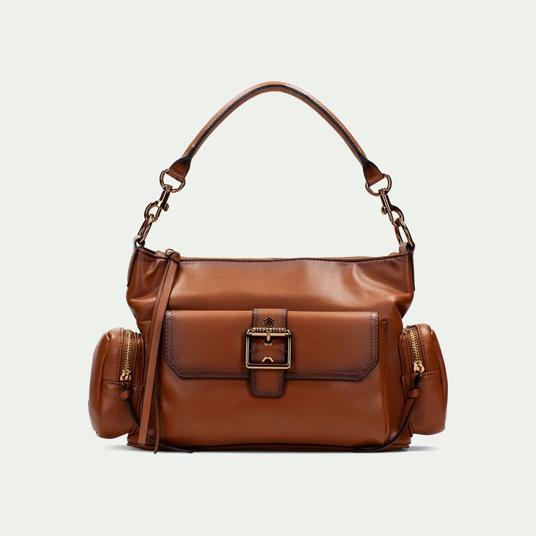 Hiszpańska torebka damska - HISPANITAS BI254140 KARMELOWY BRĄZ